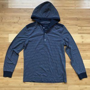 Men's Banana Republic Hooded Tee Navy Medium NWOT